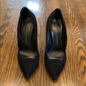 Giuseppe Zanotti Black Suede Vicam Pumps